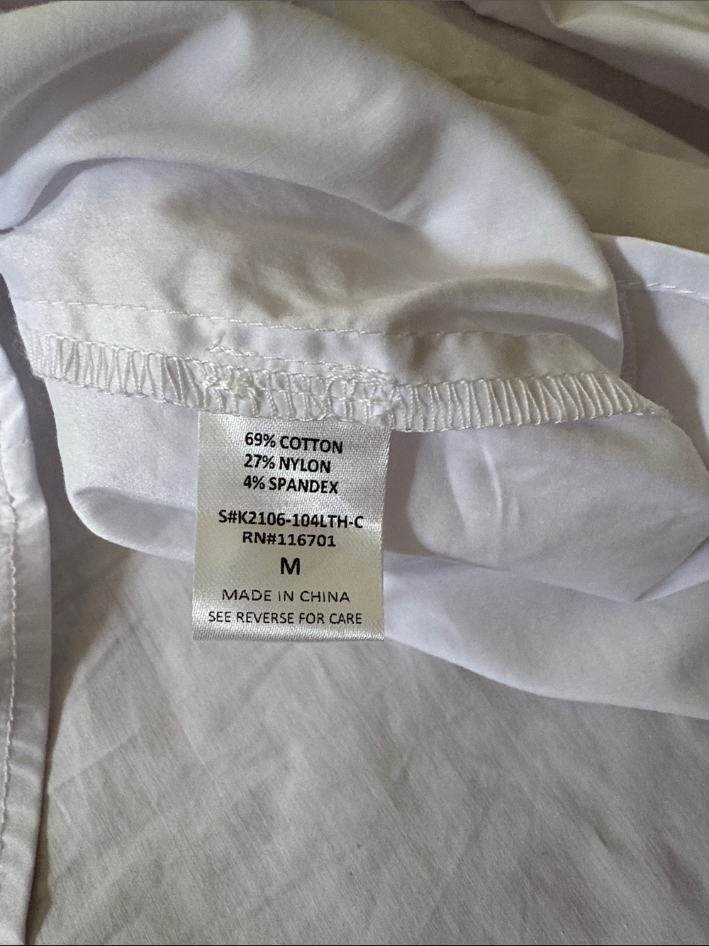 Karlie White Button-Front Blouse with Embroidered Collar - Picture 4 of 4